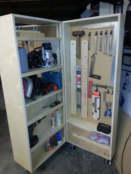Как своими руками сделать шкаф для инструментов?