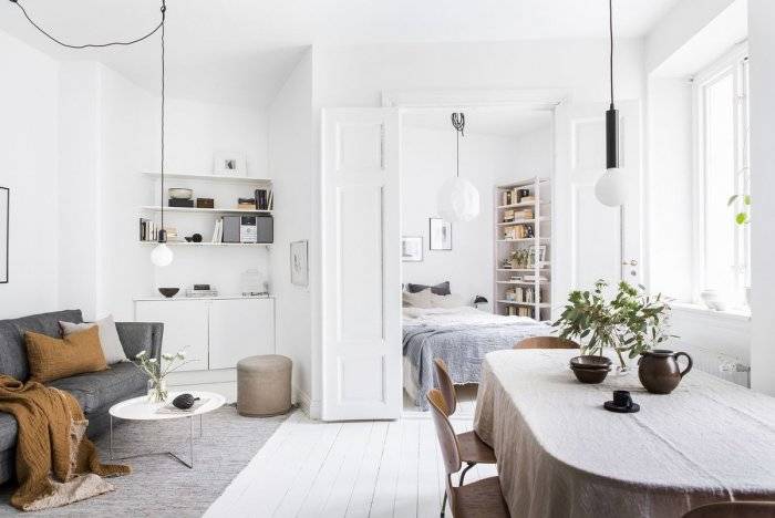Скандинавский стиль в интерьере квартиры: 141 фото + 3 идеи