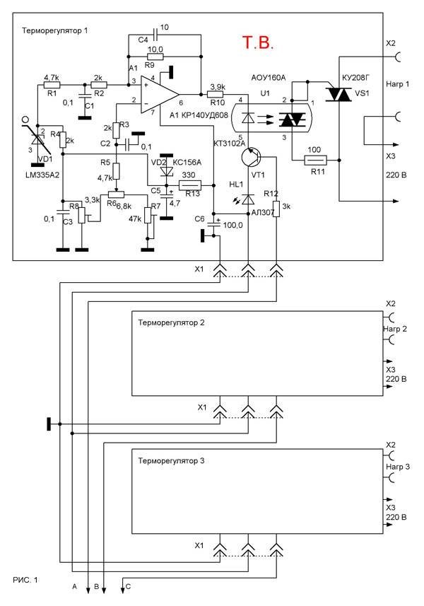Rtc 70.26 схема электрическая принципиальная Терморегулятор для котла отопления своими руками, схема: устройство простого тер