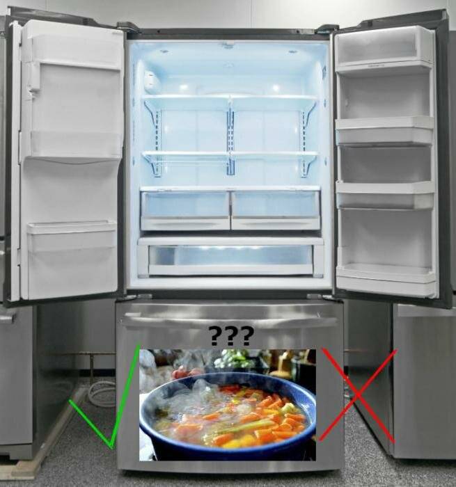 Что будет, если поставить горячее в холодильник