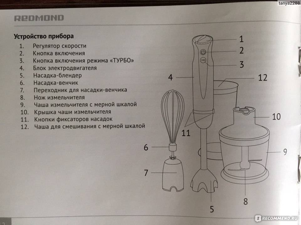 Схема погружного блендера