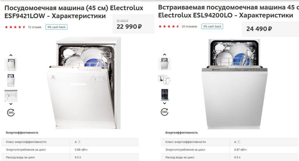 Сколько весит посудомоечная машина 60, 45 см и др?