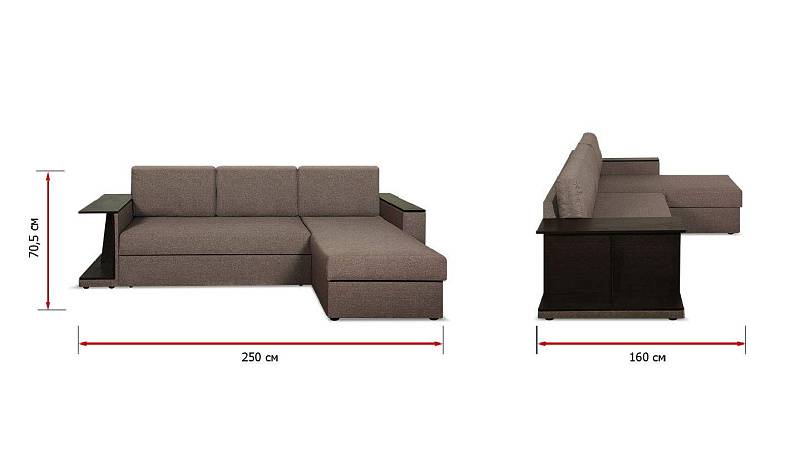 Как определить размеры угловых диванов. каким может быть размер углового дивана? размеры спального места