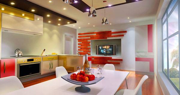 Натяжной потолок на кухне — 90 фото и видео примеры красивого дизайна потолочных конструкций