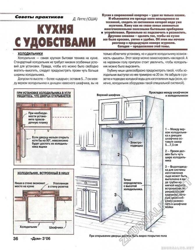 Шкаф для встроенного холодильника и обычного: все варианты обстановки для кухни