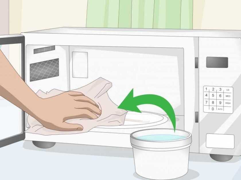 Как быстро почистить микроволновку