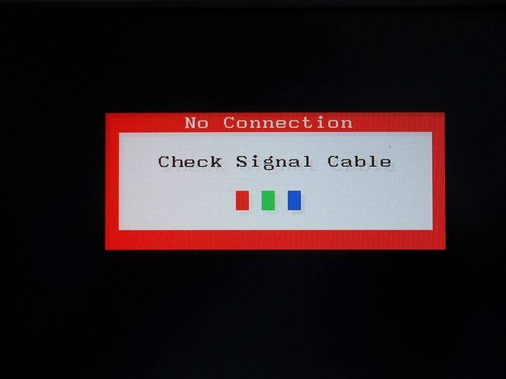 Нет изображения на мониторе но сигнал есть