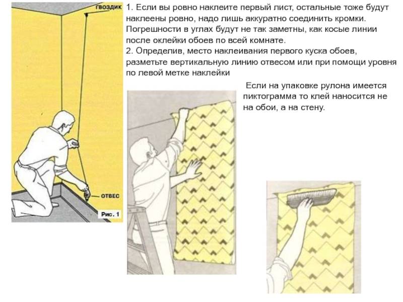 Оклейка потолка обоями — технология процесса