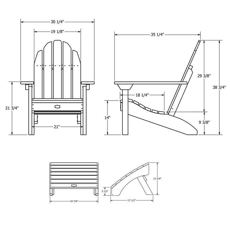 Adirondack chair чертеж