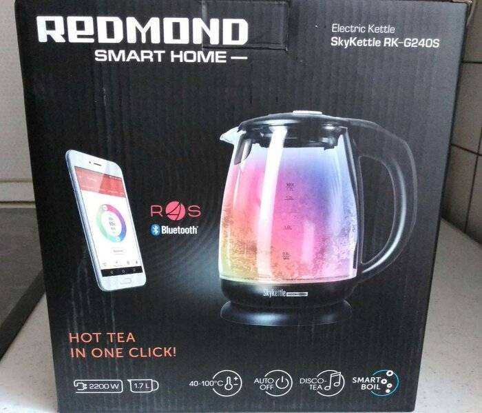 Умный чайник-светильник redmond skykettle g203s |официальный интернет-магазин redmond
