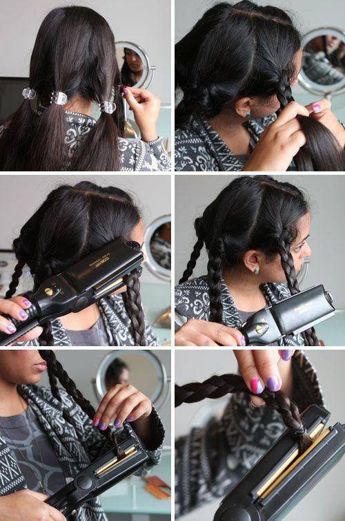 Как сделать кудри при помощи утюжка для волос