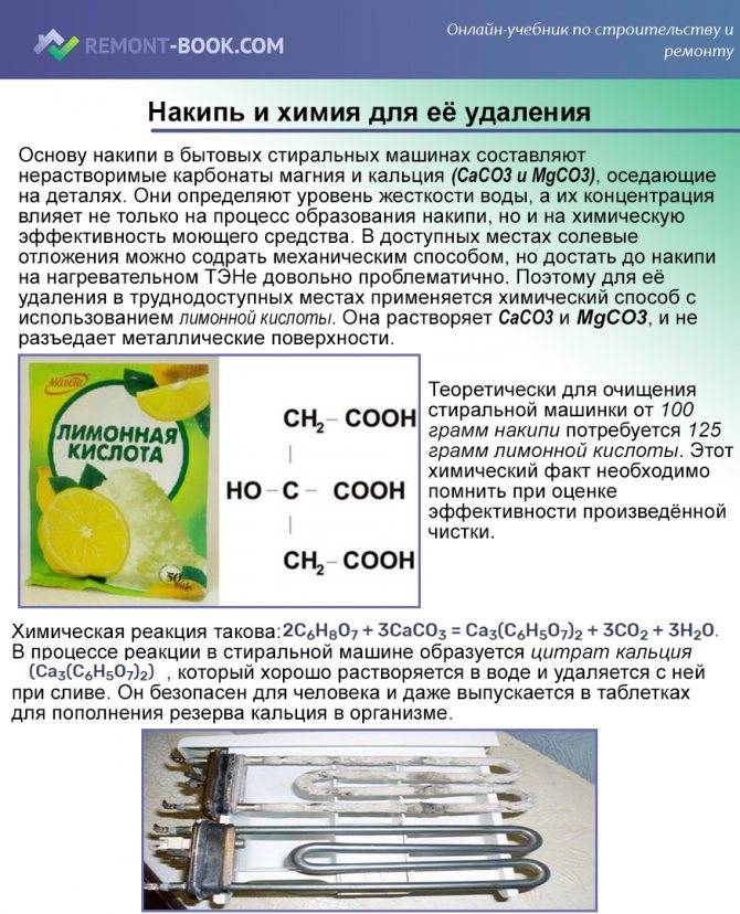Как почистить стиральную машину лимонной кислотой от накипи