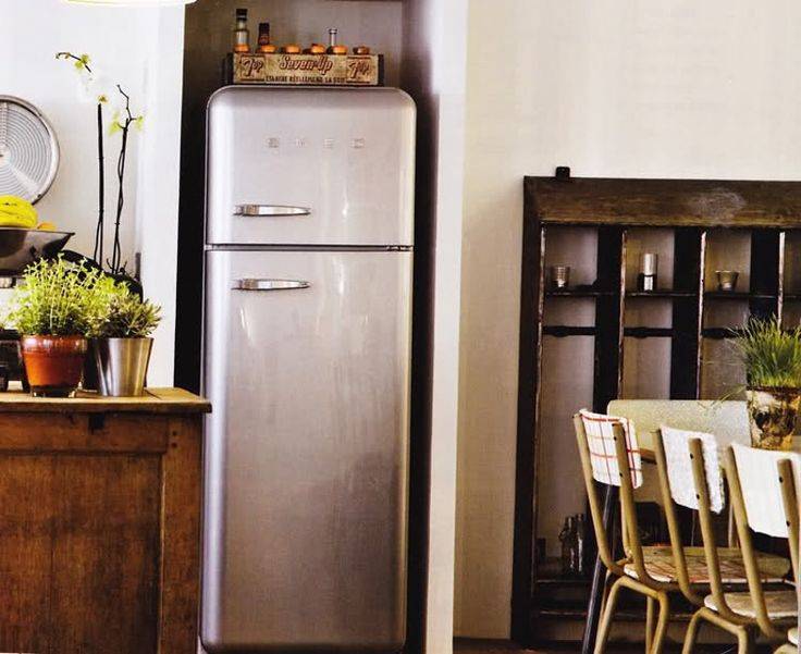 Ретро-холодильник в интерьере кухни: 100+ фотографий оригинальных моделей для особенного дизайна