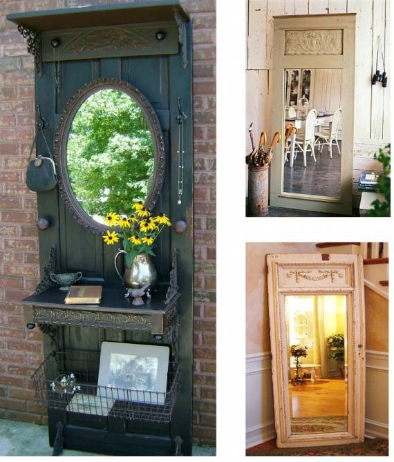 Фото вариантов, как можно задекорировать старую дверь своими руками