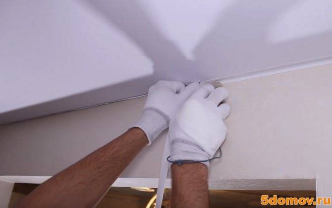 Натяжной потолок своими руками: пошаговая инструкция по установке без нагрева просто и быстро (110 фото)
