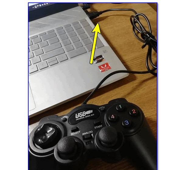 Как подключить игровой джойстик к ноутбуку