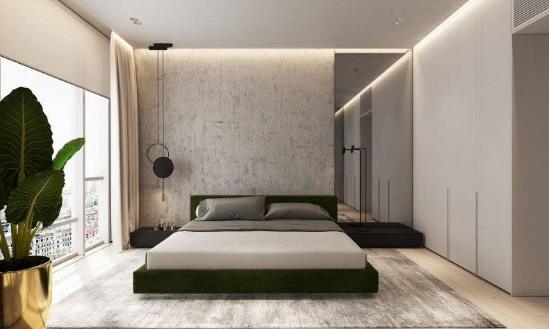 Спальня в стиле эко-минимализм