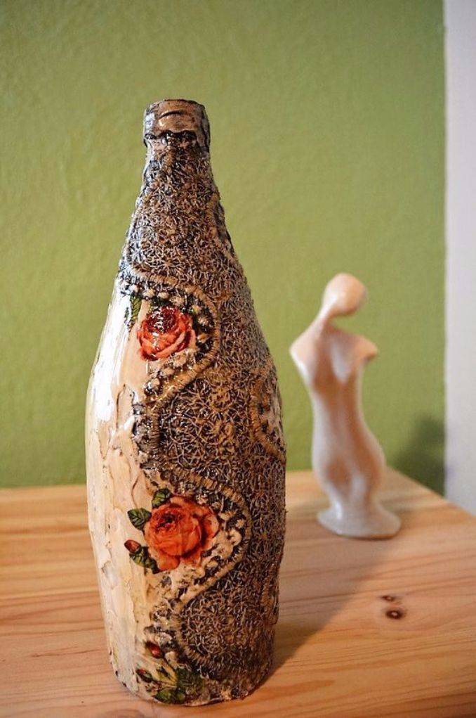 Декупаж бутылок своими руками - пошаговый мастер-класс с фото.