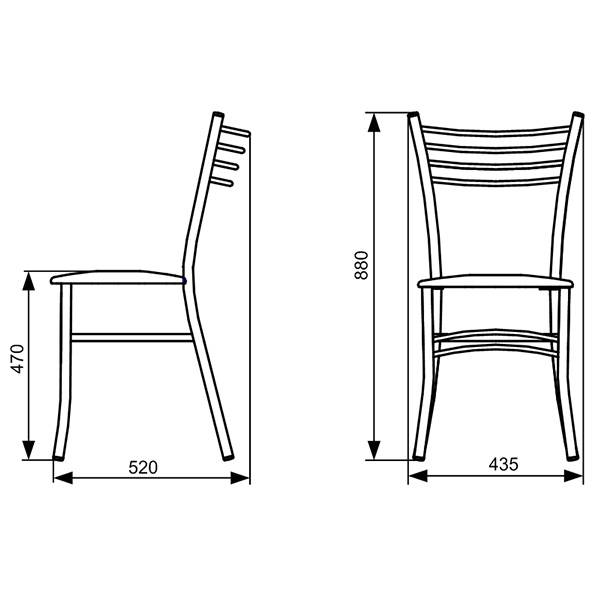 Размер стула стандарт: высота табуретки