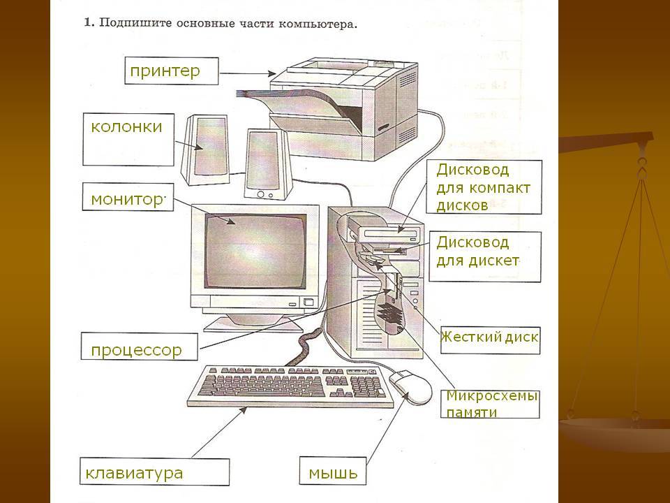Как устроена информация. Части компьютера. Составные части компьютера. Устройства ПК схема. Главная часть компьютера.