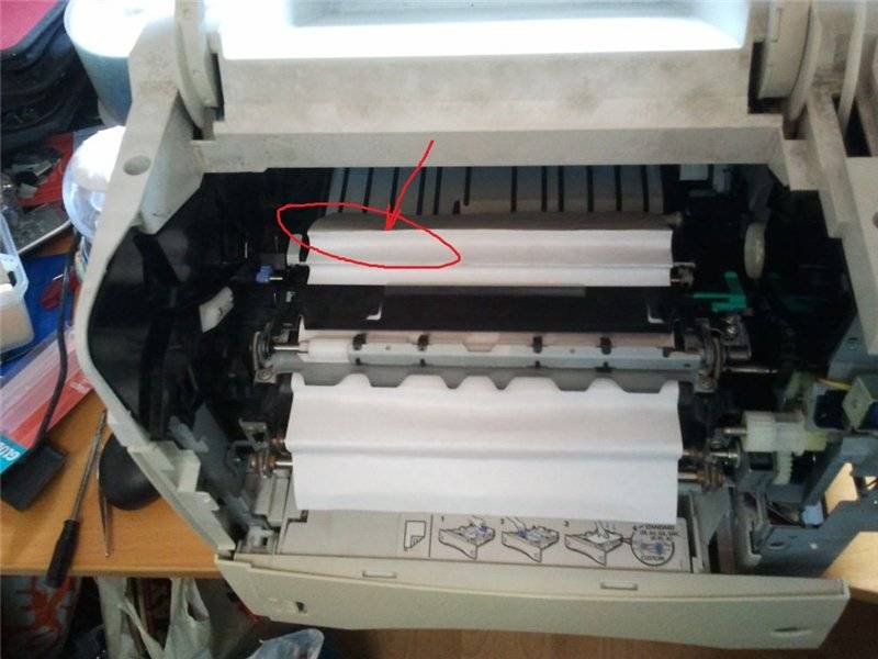 Решение проблем с захватом бумаги на принтере