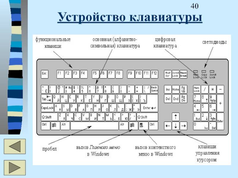 Клавиатура расположена. Устройство клавиатуры схема. Устройство клавиатуры Назначение клавиш. Клавиатура раскладка клавиш схема. Клавиатура компьютера раскладка Информатика.