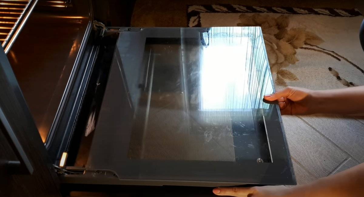 Снять стекло с духового шкафа бош для чистки
