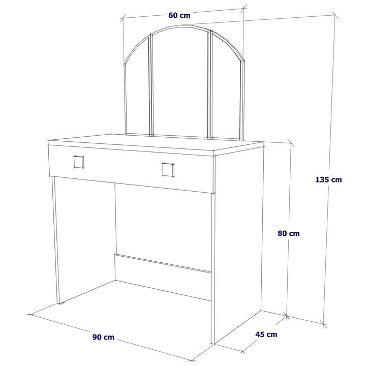 Высота туалетного столика — стандарты размеров, особенности конструкции, как правильно выбрать