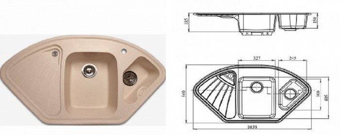 Угловая Мойка Размеры И Цены Фото