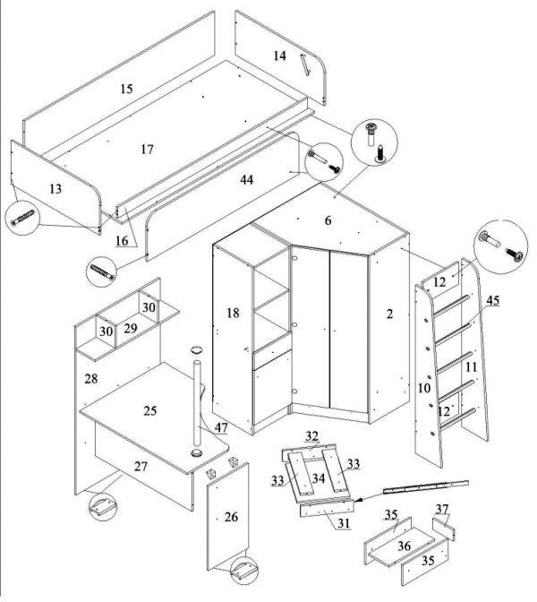 Инструкция по сборке шкафов купе, этапы работ