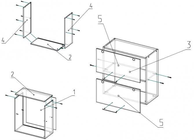 Схема сборки мебели кухонной мебели