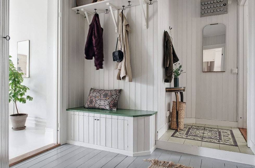 Прихожая в скандинавском стиле: выбор мебели, цветовой гаммы и декора