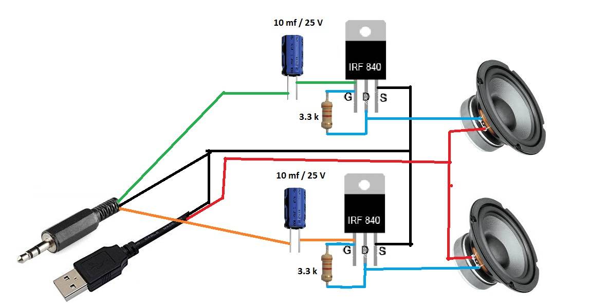 Усилитель звука для колонок своими руками схема