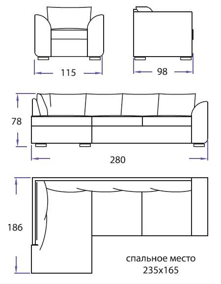 Угловой диван — размеры самых востребованных моделей и секрет идеального выбора  подробно, на фото