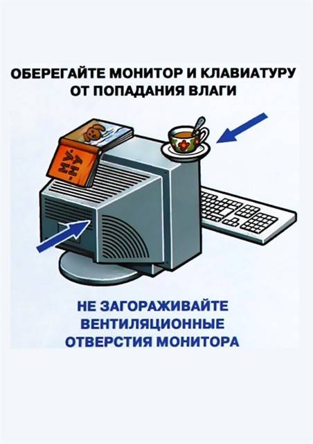 Правила техники безопасности при работе с компьютером