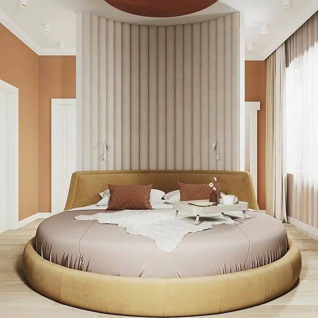Круглая кровать в спальне - 40 фото идей и новинок 2021 года