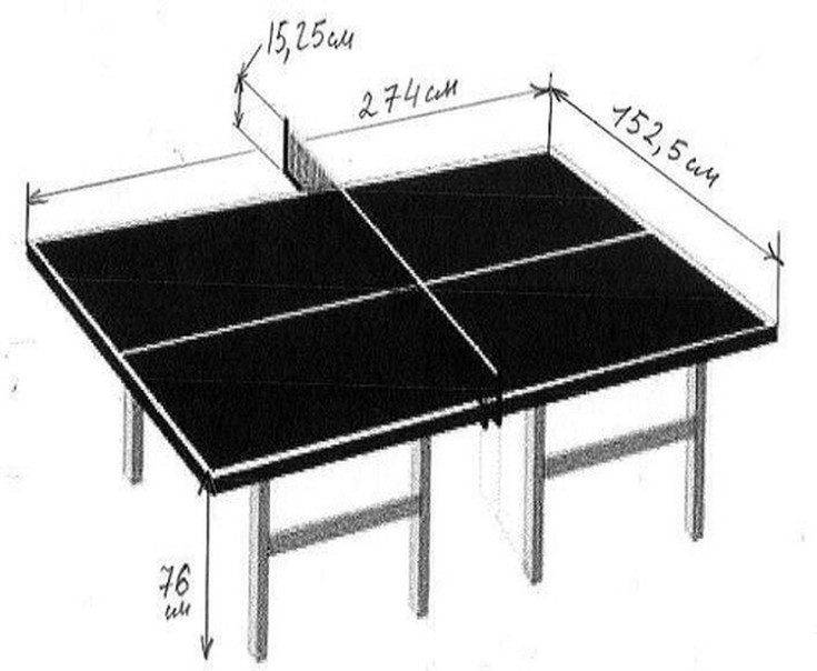 Теннисный стол своими руками чертежи размеры фото