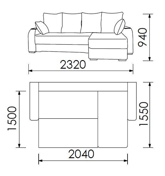 Как определить размеры угловых диванов