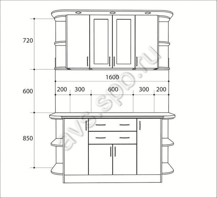 Чертежи буфета для кухни своими руками