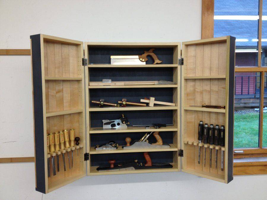 Шкаф для инструментов своими руками: метллический, деревянный, подвесной