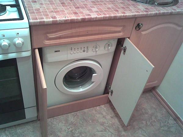 Как встроить стиральную машинку в кухонный гарнитур