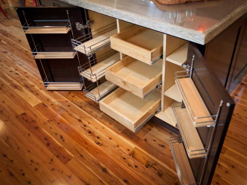 Наполнение для кухонных шкафов: внутреннее пространство кухни