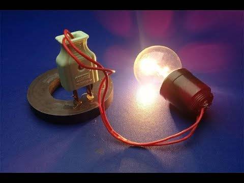 Как сделать чтобы лампочка горела без электричества?