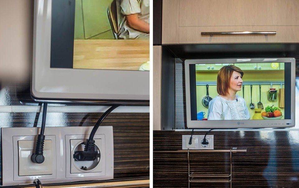 Как расположить телевизор на кухне: 4 варианта размещения + фото в интерьере