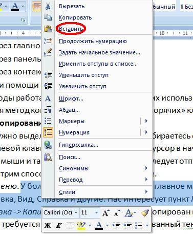 Как вставить скопированный текст на ноутбуке в презентации