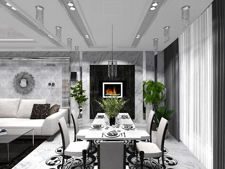 Арт-деко в интерьере (195+фото) - дизайн в гостиной/кухне/прихожей