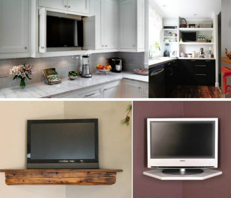 Телевизор на кухне — выбор места для размещения телевизора