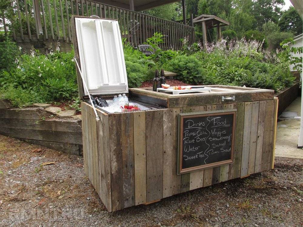 5 идей, что можно сделать со старым холодильником для дома и дачи - розы в саду