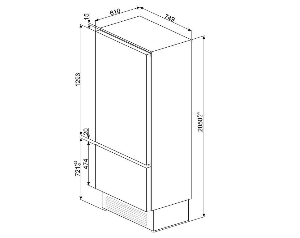 Размеры холодильников — стандартные и нестандартные модели, способы размещения