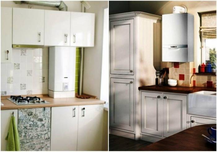 Как спрятать газовый котел на кухне с фото примерами — познаем подробно